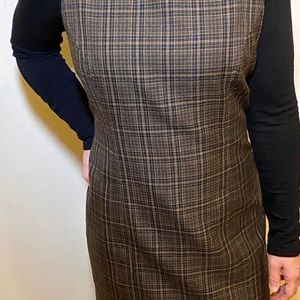Vintage brown and black plaid dress